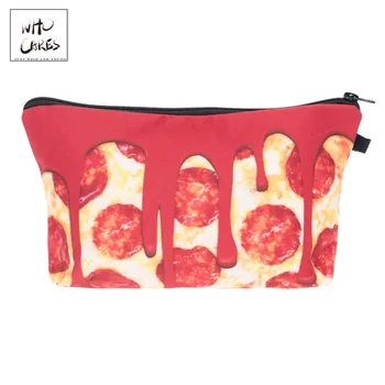 

Who Cares Pizza melt 3D Printing Fashion Cosmetic Organizer Bag Makeup Bags Ladies Pouch Women Cosmetic Bag
