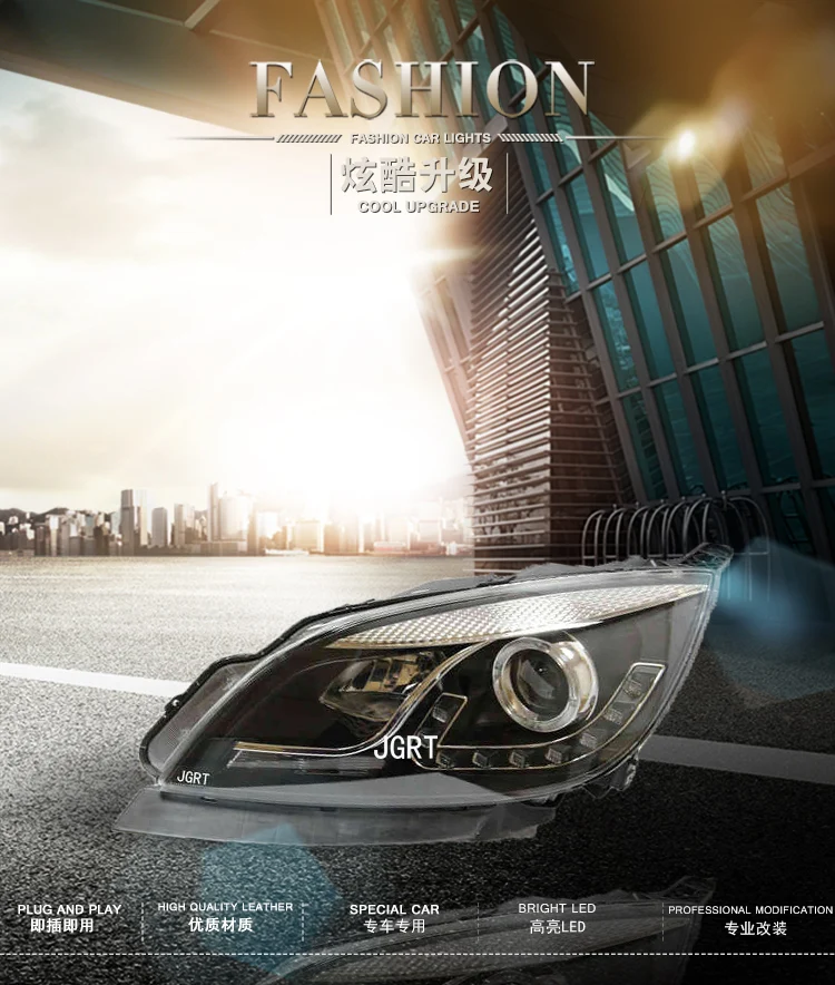 2 шт. автомобильный стиль светодиодный фары для Buick EXCELLE-GT 2010-2013 для головной лампы светодиодный объектив двойной луч H7 Ксеноновые Биксеноновые линзы