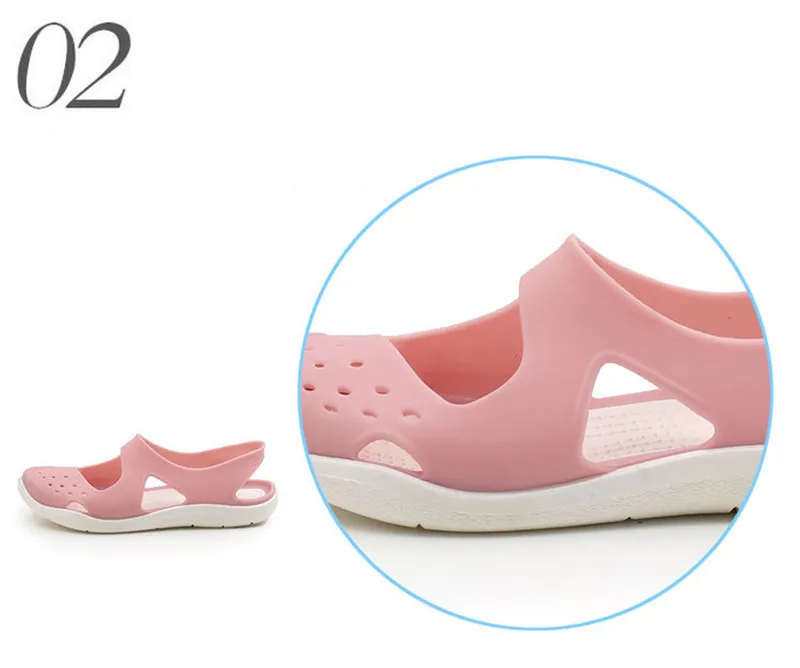 2019 New Non-slip Student Soft Bottom Jelly Shoes Round Toe Cut-out Women Beach Sandals Hole Shoes Summer Plastic Female Sandals (12)