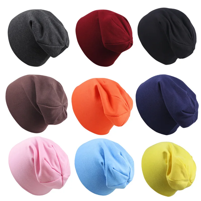 

New Spring Autumn Baby Cotton Hat Casual Baby Hat Scarf for Boys Girls Knitted Cap Winter Warm Solid Color Children Hip Hop Hats
