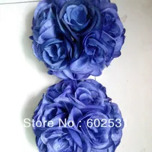 SPR 15 см свадебные шелк целовать мяч место встречи украшения темно-синие-пластик внутренний, праздник цветок мяч, вечерние украшения
