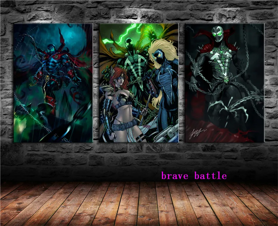 

Spawn, Angela and Nyx - Colors Canvas Painting Living Room Home Decor Modern Mural Art Oil Painting