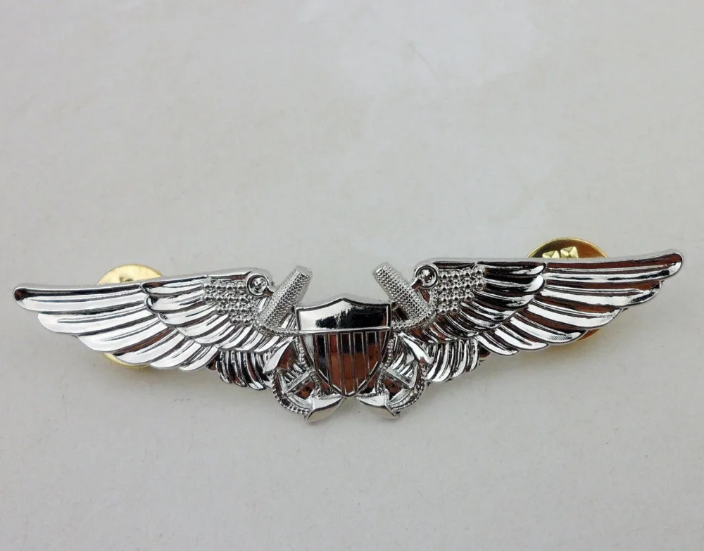 США морской пехоты авиации сотрудник Pilot Wing значок на булавке Insignia серебряные