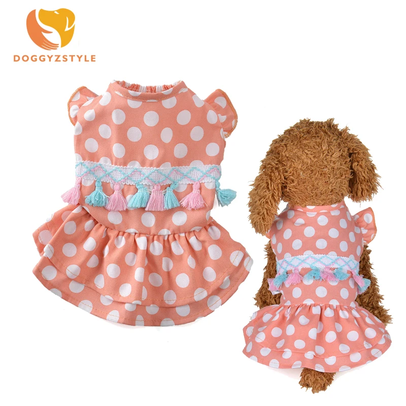 Dot Pet Dogs Dresses Puppy Clothing Comfortable Dog Dress Clothes For