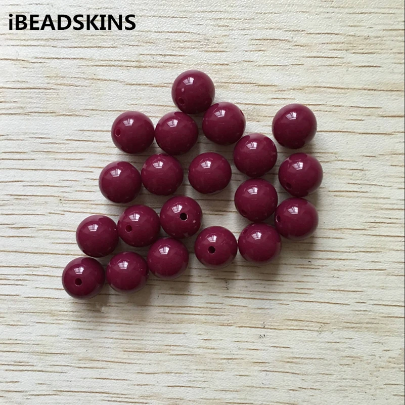 

(choose size) 10mm/12mm/14mm/16mm blackberry color Chunky Acrylic Solid Beads for Necklace making