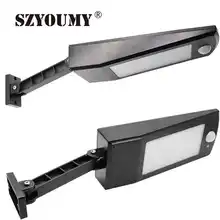 SZYOUMY 48 Светодиодный светильник с датчиком движения, солнечный светильник s 900LM, лампа для наружной стены, для сада, двора, водонепроницаемая вращающаяся палка с четырьмя режимами