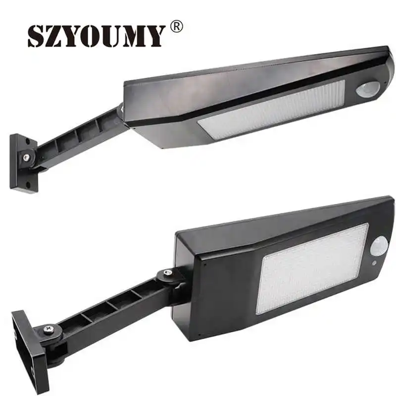 

SZYOUMY 48 LED Motion Sensor Light Solar Lights 900LM Lamp For Outdoor Wall Garden Yard Waterproof Rotable Stick With Four Modes