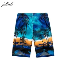 Летние быстросохнущие пляжные шорты, мужские пляжные шорты, модные пляжные шорты с принтом, мужские шорты-бермуды