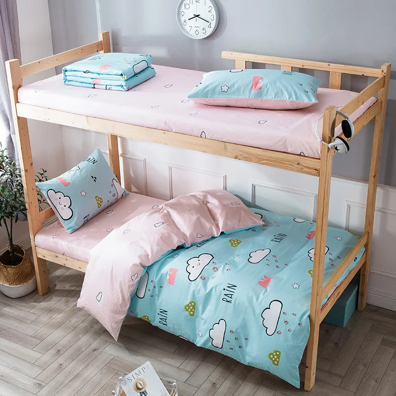 2019 new Cartoon rain Blue and pink Bedding Sets Soft Kids Duvet Cover Set Quilt cover Bed Set Single Pillow Case Bedclothes 2019 new Cartoon rain Blue and pink Bedding Sets Soft Kids Duvet Cover Set Quilt cover Bed Set Single Pillow Case Bedclothes