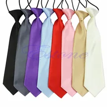 Fashion School Boys Children Kids Baby Wedding Solid Colour Elastic Tie Necktie