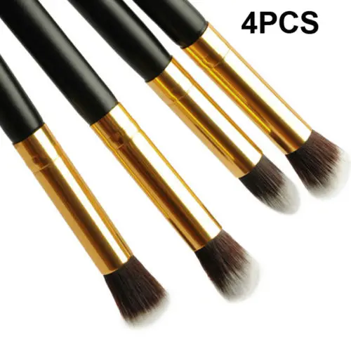 

4pcs Pro Makeup Brushes Set Foundation Powder Eyeshadow Eyeliner Lip Brush Tool Blending Brush Set Tool Kit