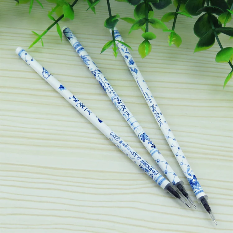 

5 pieces a lot Retro Black Blue Gel Pen Refill School student Very fine 0.35mm Gel Pen Refill 715