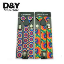 Распродажа индивидуальные разноцветные подтяжки с 3D сердцем радуги на подтяжках шириной 3,5 см y-образные регулируемые подтяжки для женщин и мужчин