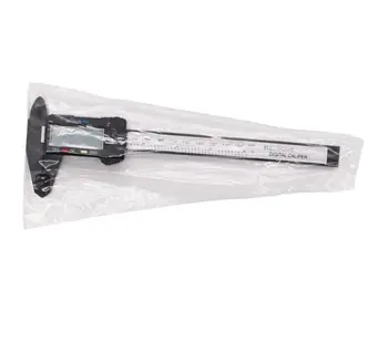 

100pcs/lot 150mm 6inch LCD Digital Electronic Carbon Fiber Vernier Caliper Gauge Micrometer