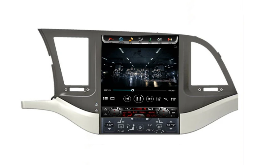 Excellent Tesla Style Android 8.1 Car DVD GPS Navigation Player for Hyundai ELANTRA 2016 2017 2018 PX6 6 CORES 4G RAM CARPLAY RADIO IPS 1