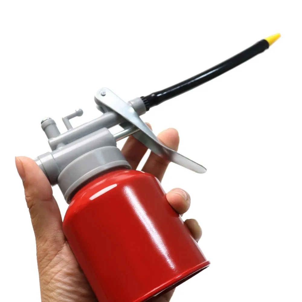 Hot 1pc 13*6.5cm High Pressure Pump Action Oiler 250ml Lubrication Feed