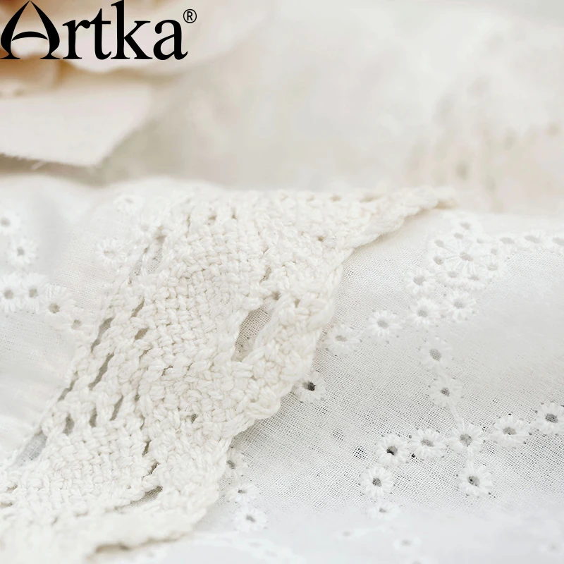 Artka 2015 женская ретро новая коллекция весенней одежды вышиванием с длинным