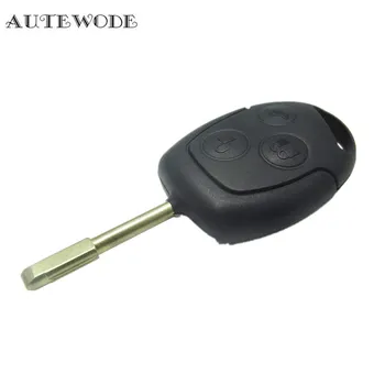 

AUTEWODE 3 Buttons Blade Uncut Remote Car Key Shell Case Fob Covers for Ford Focus Mondeo Festiva