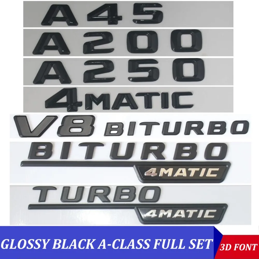 

3D W177 W176 Emblem A45 A200 A180 A250 Letter Auto Car Sticker Badge Logo Emblema Accessories CLA For Mersedes Mercedes Benz AMG