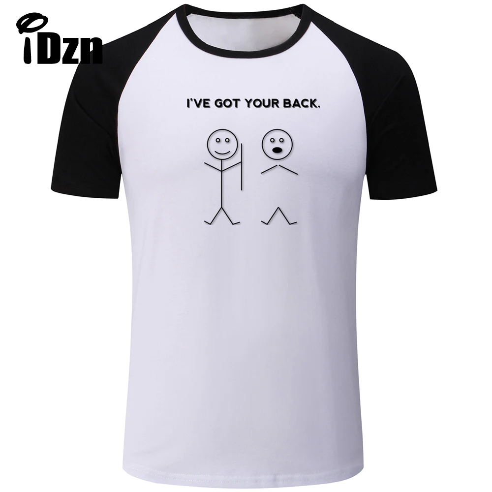 

iDzn I've Got Your Back Printed Men's T shirt Cotton Funny Casual Hipster Shirt Summer Male Short Sleeve Tee Tops 3XL Plus Size