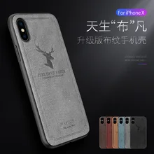 Fending Luxury Imitation Denim Leather Case for iPhone XS 6 6s 7 8 Plus X Filminess
