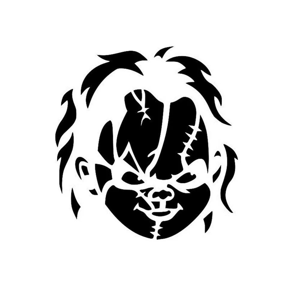 Chucky Motorcycle Car Styling BlackSilver Car Sticker Vinyl Decal 14.6cm15 (1)