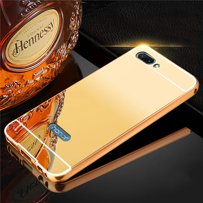 Для huawei Honor 10 случае Honor10 Coque Зеркало Покрытие Алюминий металлический бампер для