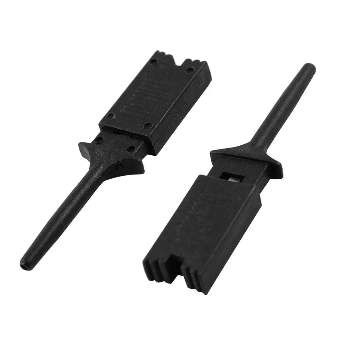 

10 Pcs Plastic Multimeter Test Hook Clip Grabber Black 1.9" for PCB SMD IC