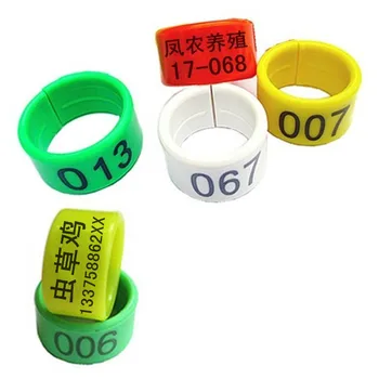 

100PCS Chicken with Foot Ring Chicken Duck Goose Foot Ring Buckle Type