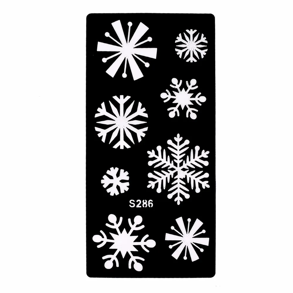 6 Pieces Tattoo Henna Stencil Christmas Tree Santa Claus Pattern Airbrush Painting Body Art Tattoo Stencil New Year Gift S200#13 (7)