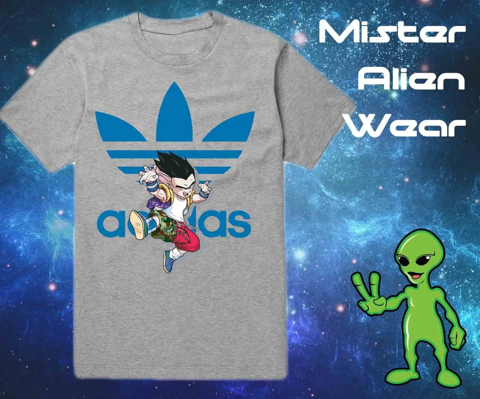 

Dragon Ball Z Trunks Sports Parody T Shirt Top Tee Cosplay Goku Gohan GREY #11 Free shipping