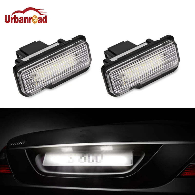 Urbanroad 2PCS Car LED License Plate Lights For Mercedes W211 W203 5D W219 R171 12V No Error for Benz White Number Plate lamp Urbanroad 2PCS Car LED License Plate Lights For Mercedes W211 W203 5D W219 R171 12V No Error for Benz White Number Plate lamp