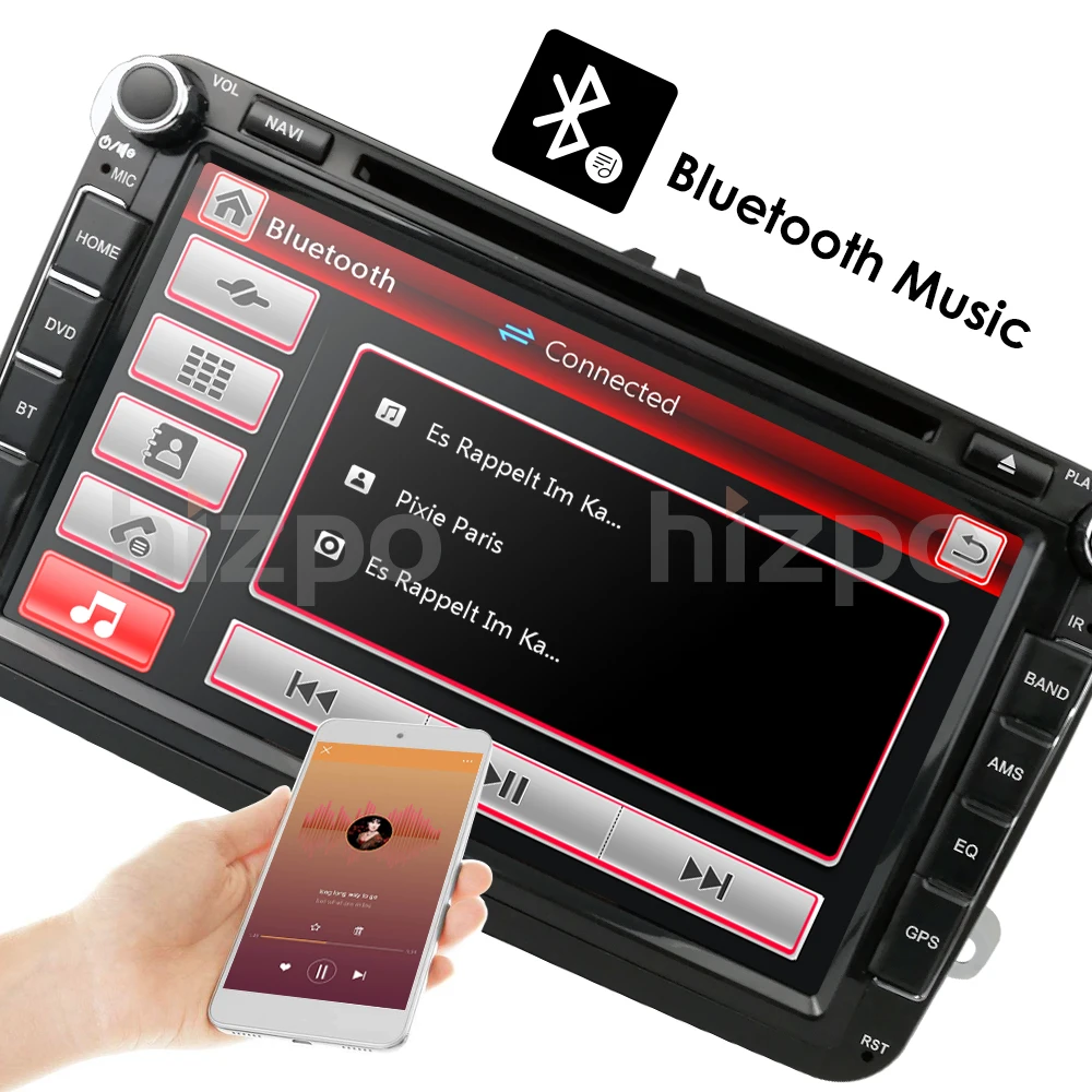 Excellent 2Din 8Inch Car DVD Player For VW POLO PASSAT Golf Skoda Octavia SEAT LEON DAB SWC Radio GPS Navigation 1080P FM Free Camera Maps 12