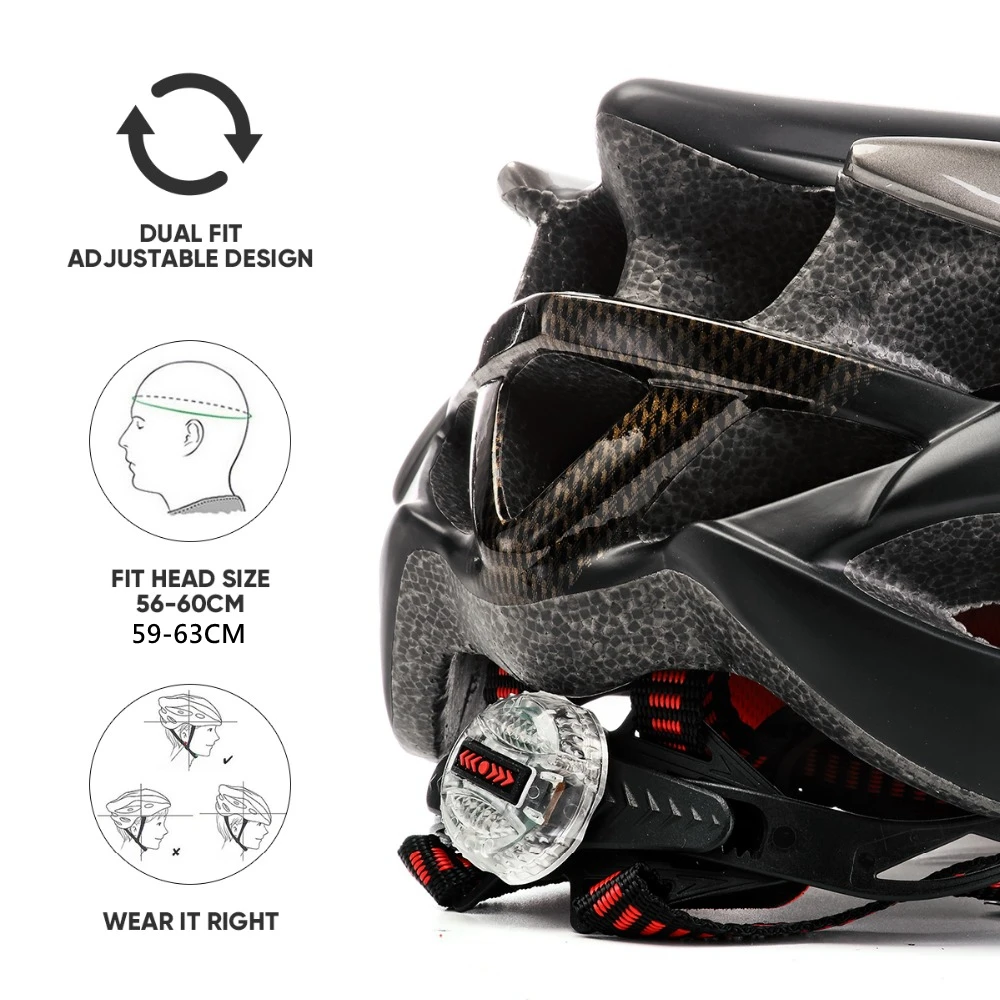 KINGBIKE Women Men Cycling Helmet Bike Bicycle Helmet Road Mountain With Visor MTB Bike Helmet Security Taillight casco ciclismo