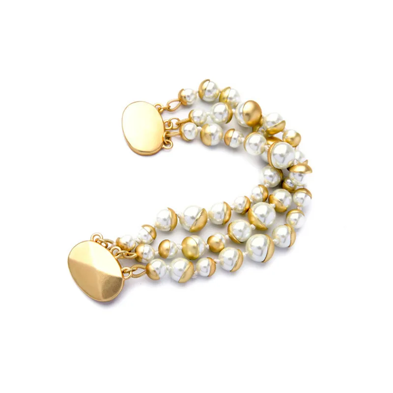 ORNAPEADIA Brand Light extravagant bracelet elegant Luxury inlaid pearl