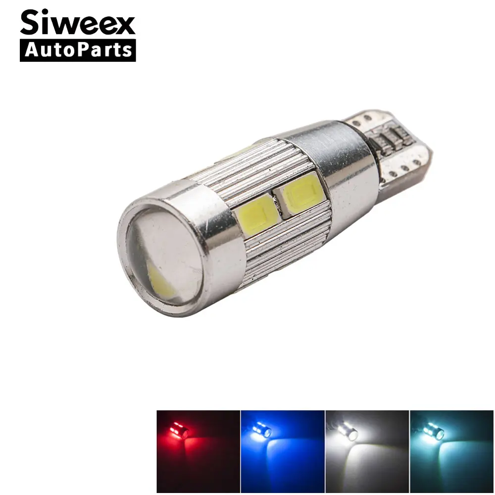 1x W5W светодиодный T10 10 SMD 5630 5730 лампы для автомобилей 168 194 указатель поворота
