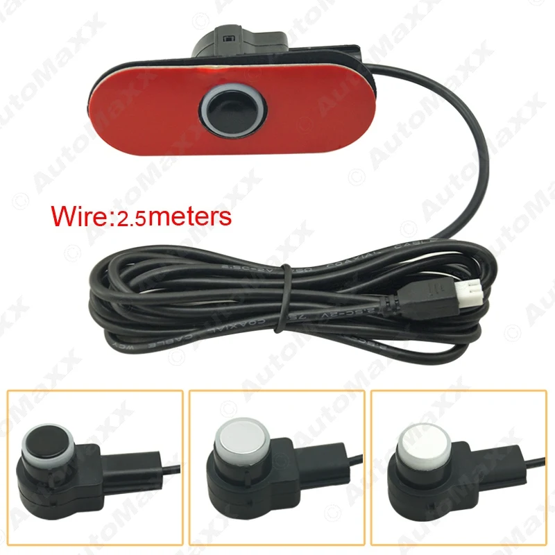 

FEELDO Car 16.5mm Original Parking Flat Sensor With 2.5m Line Car Radar Parktronic Assistance 3-Color #J-3743