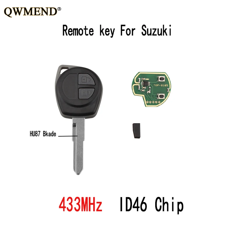QWMEND 3 шт. * 433 Мгц дистанционный ключ для Suzuki Swift SX4 Alto Vitara Ignis Jimny Splash 2006 2007 2008 2009 2010
