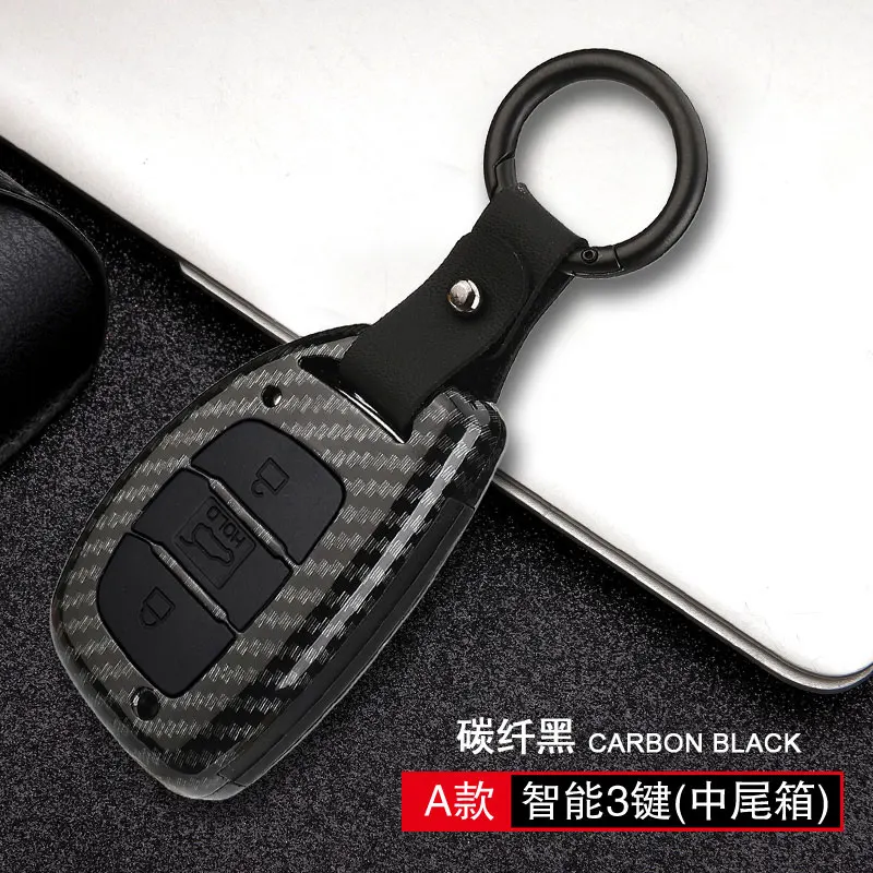 

ABS+Silicone Key Case Cover For Hyundai Creta I20 Tucson Elantra Santa fe 2016 2017 2018 Keyless Fob Shell Skin Holder Protector