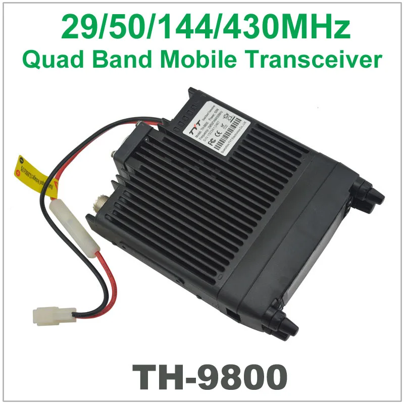 Профессиональный TYT TH-9800 Автомобильная радиостанция Quad Band 29/50/144/430 МГц и 26-950 МГц покрытие VV, VU, UU двойной приемник дизайн