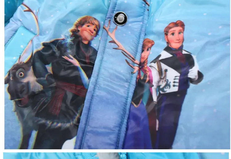 Зимняя куртка для девочек парка Снежной Королевы куртка Эльзы длинное зимнее пальто для девочек детский пуховик для девочек детский зимний комбинезон