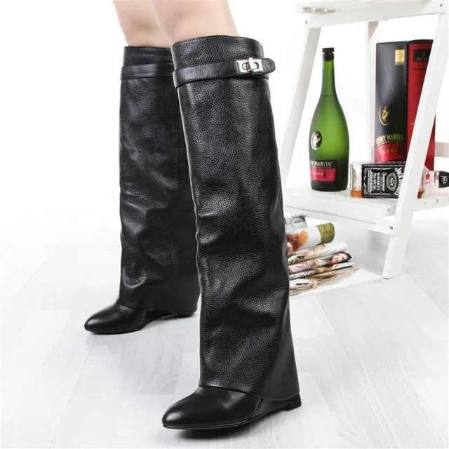 Fashion-Celebrity-Shark-Lock-Fold-Over-Wedge-Boots-Red-Riding-Boots-Knee-High-Motorcycle-Boots-Leather.jpg_.webp_640x640 (2)