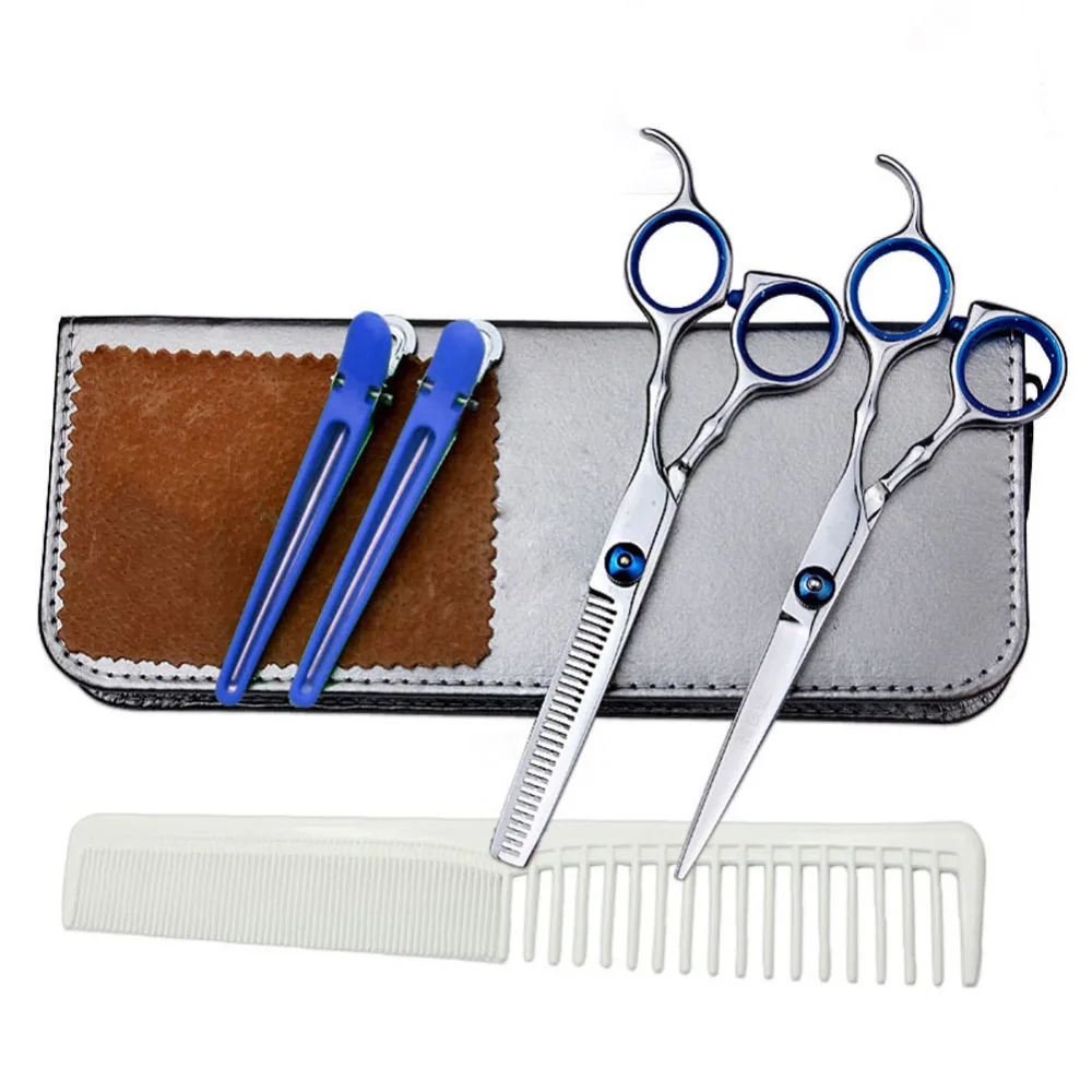 

6 inch Hair Cutting Thinning Scissors Styling Tool Stainless Steel Salon Hairdressing Shears Regular Flat Teeth Cutting Scissor