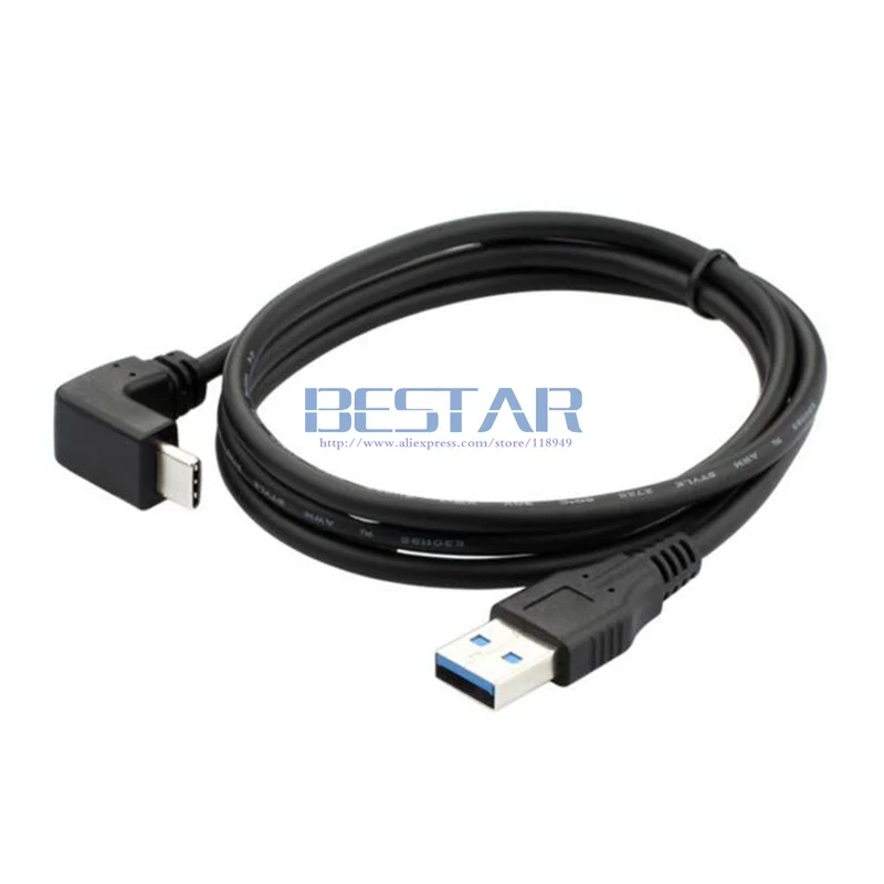 

1m 3ft High speed 10Gbps USB 3.0 type A male to reversible USB 3.1 type-c USB3.1 type c Elbow design male extension cable USB-C