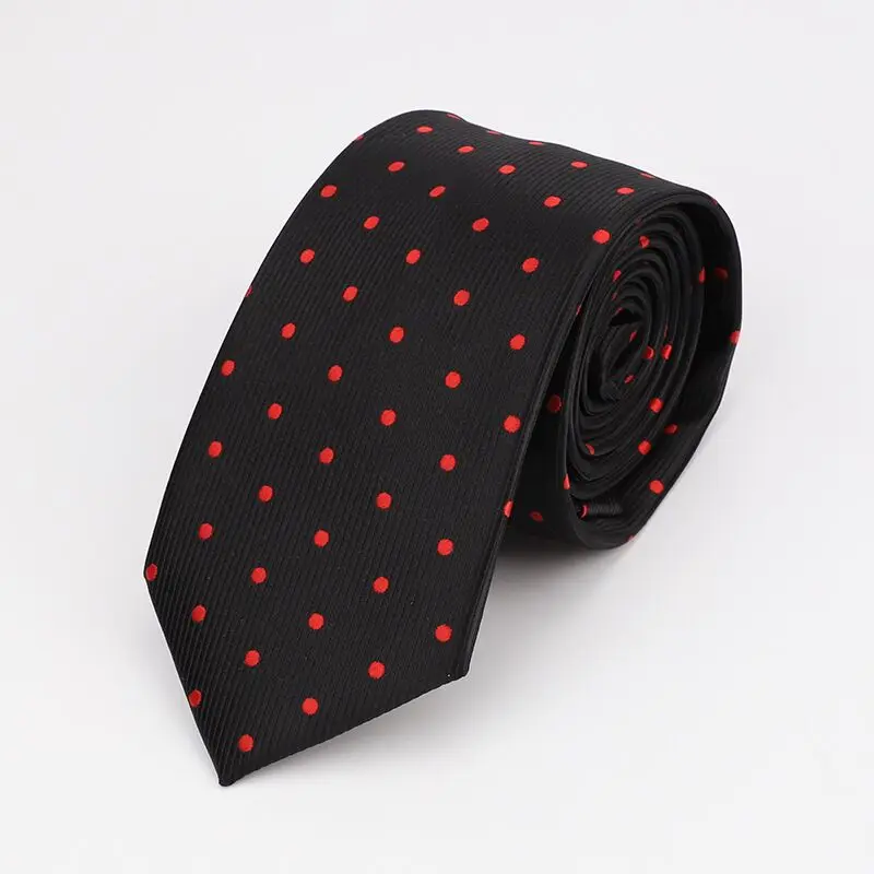 7 см обтягивающие модные галстуки в горошек мужские тонкие галстук из полиэстера в горошек Галстуки для джентльменов - Цвет: 66