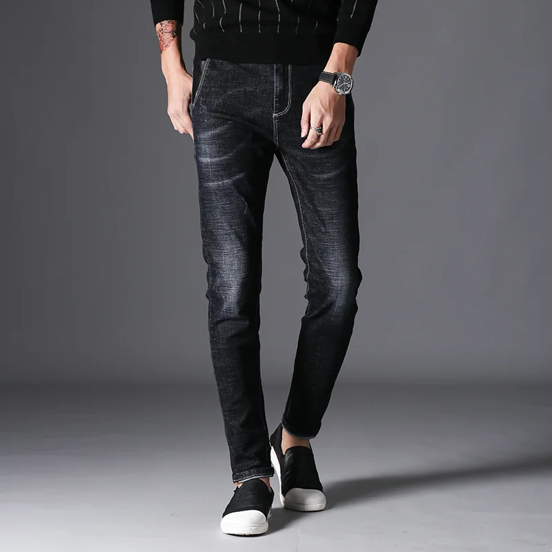 Ummewalo обтягивающие джинсы Для мужчин зима-осень стрейч джинсы человек эластичный Повседневное Облегающие джинсовые штаны мужской качество