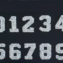 10 шт. горячей бурения цифровой горный хрусталь патч железа на патчи для одежды наклейки пользовательские значки одежды аппликация Diy аксессуары