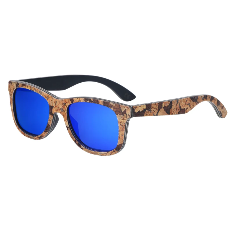 

BerWer 2019 New Arrival Women Sunglasses Cork Wood Frame Sunglasses Men Polarized Sun glasses