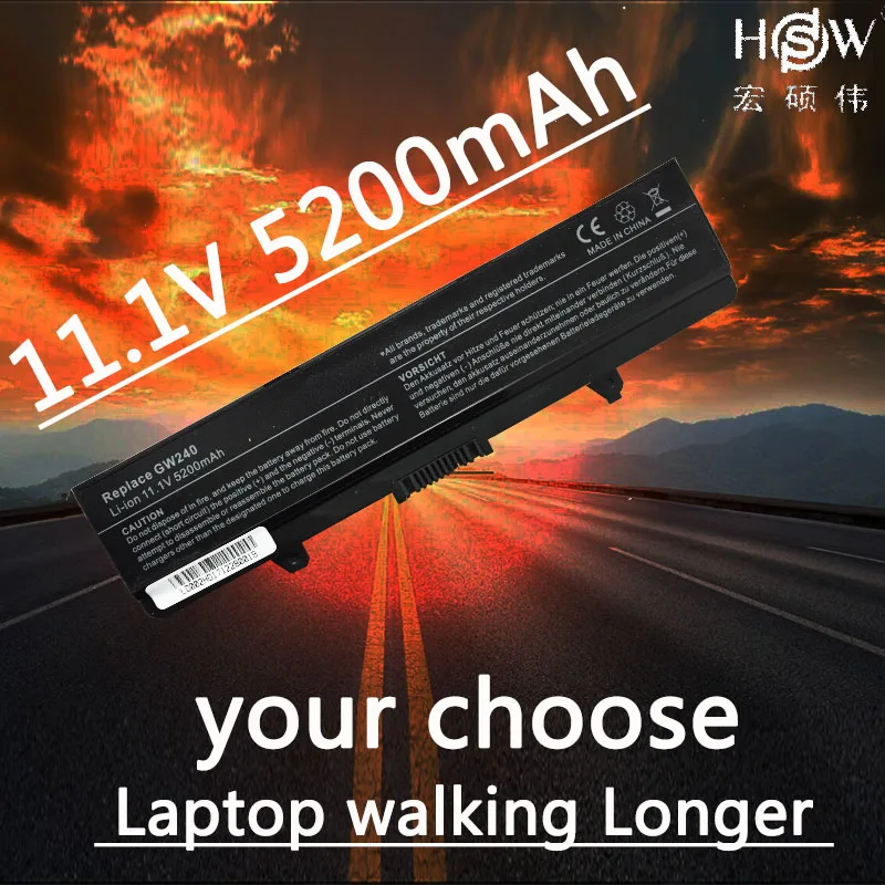 

HSW 6cell Laptop Battery for DELL INSPIRON 1525 1526 1545 1440 1750 HP297 GW240 RN873 312-0626 312-0634 0XR693 312-0625 bateria