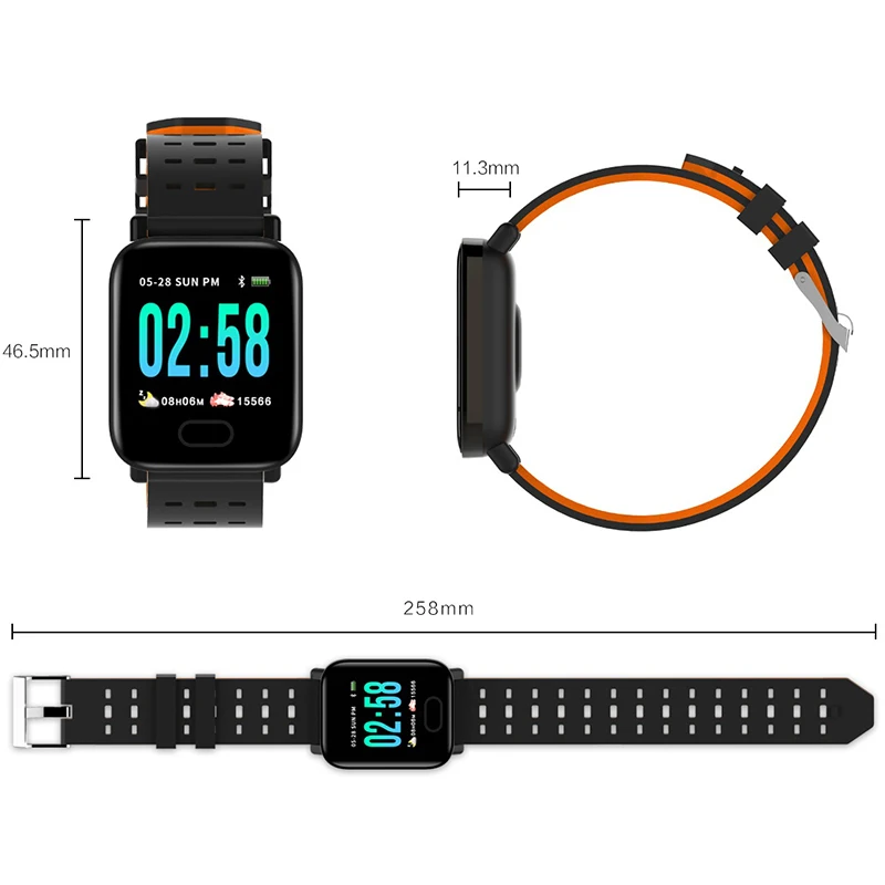 Умные часы Reloj inteligente с bluetooth цифровые монитором сердечного ритма Дисплей